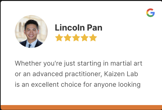 Google review of Kaizen Lab Jiujitsu